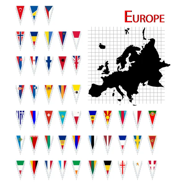 Flaggor i Europa — Stockfoto