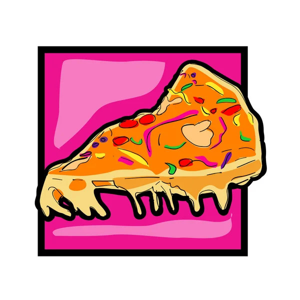 Clip art pizza slice icon — Stock Photo, Image