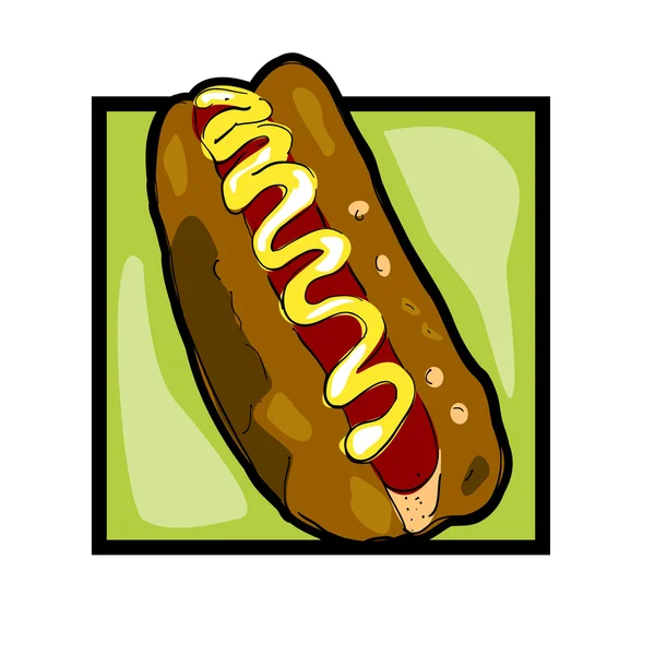 Clip art hot dog — Foto Stock