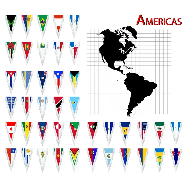 Bandeiras da América — Fotografia de Stock