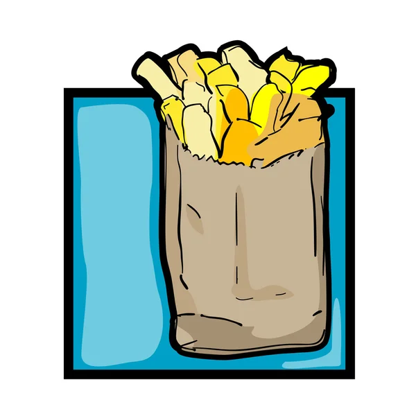 Clipe arte batatas fritas — Fotografia de Stock