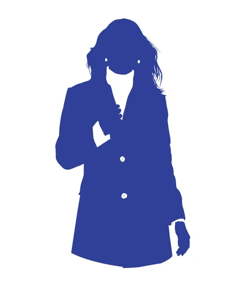Business woman blue avatar — Stock Photo, Image