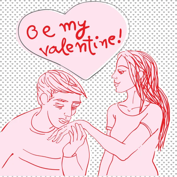 Sevgililer günü kartı pop art Stok Resim