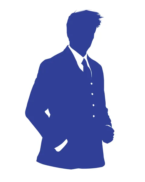 Business man blue avatar — Stock Photo, Image