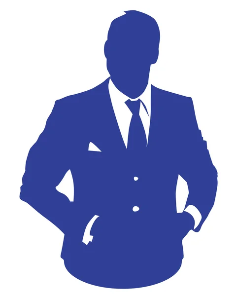 Blue business man — Stock Photo, Image