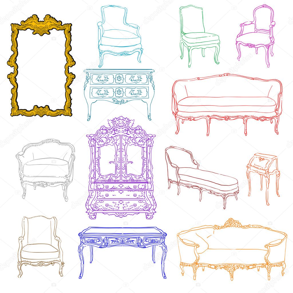 Rococo furniture doodles