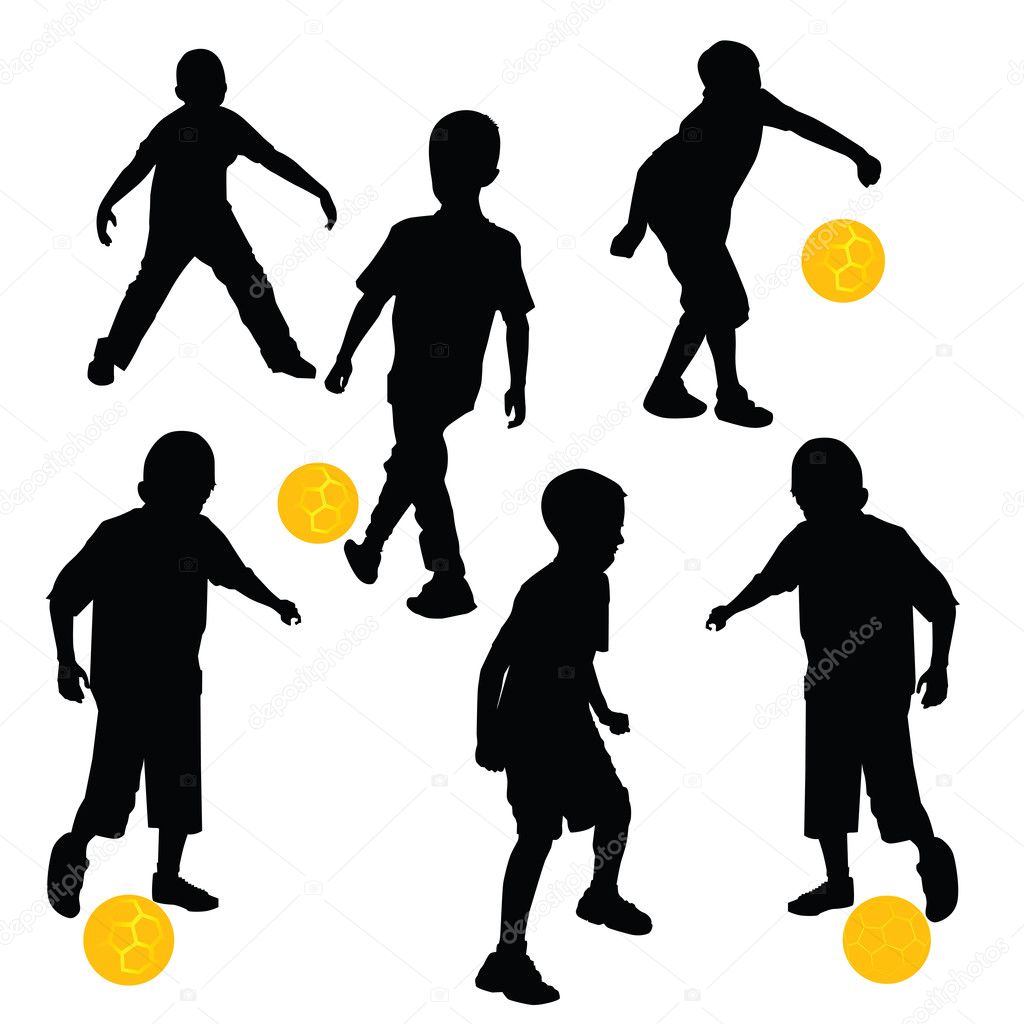 Immagini Bambini Che Giocano A Palla Sagome Di Bambini