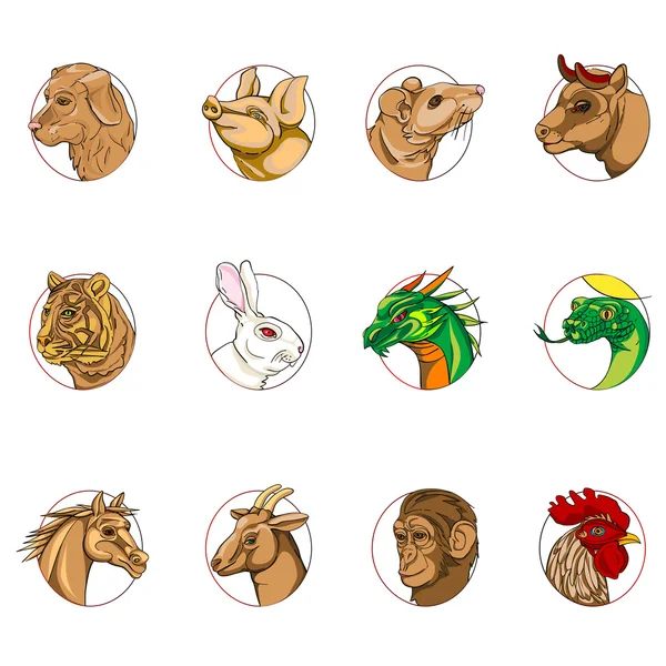 Chinese zodiac signs — Stock Photo, Image