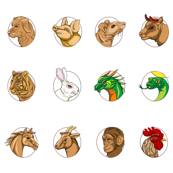 stock image Chinese zodiac signs