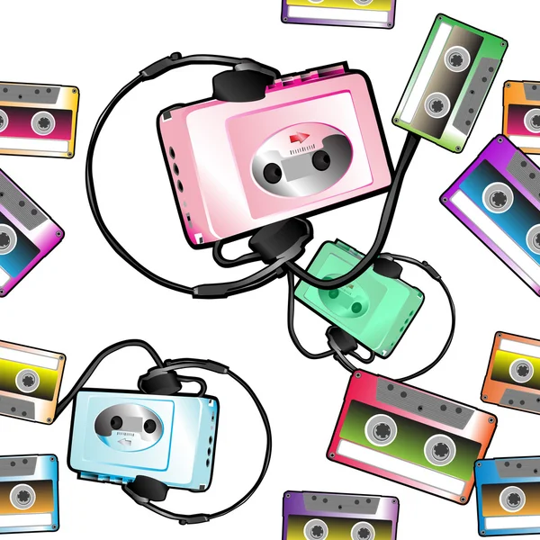 Audio-tape patroon — Stockfoto