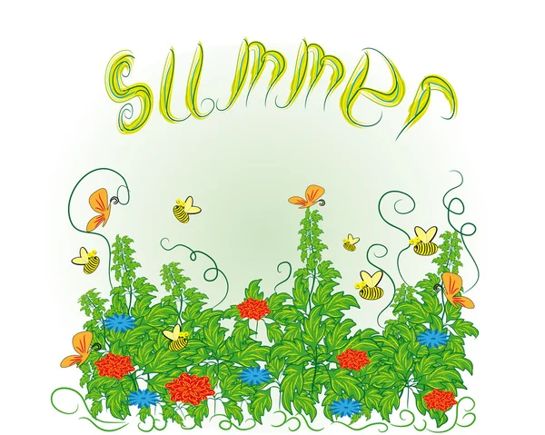 Joyeux fond abstrait doux de l'été — Image vectorielle