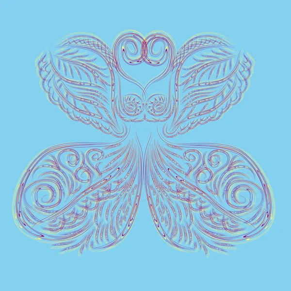 Farfalla astratta — Vettoriale Stock