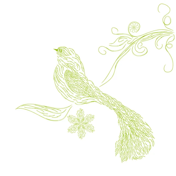 装飾的な鳥 — ストックベクタ
