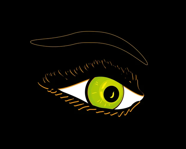 Абстрактный женский векторный глаз — стоковый вектор
