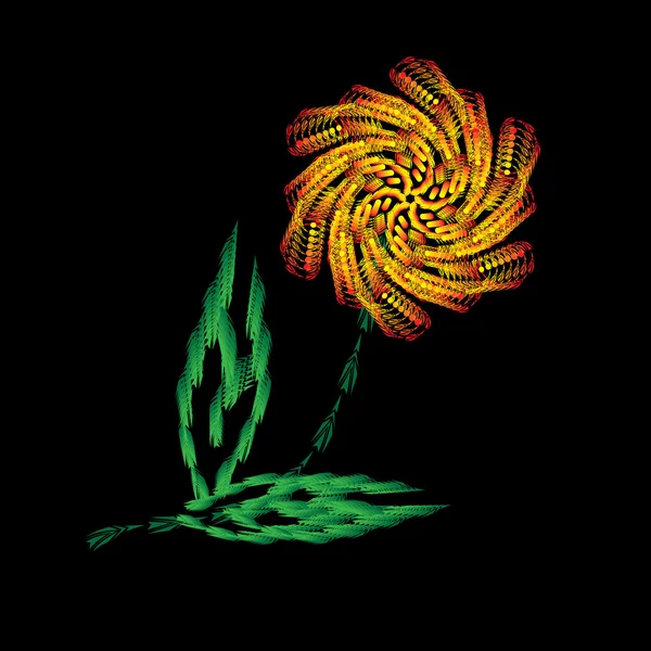 Ізольована квітка — стоковий вектор