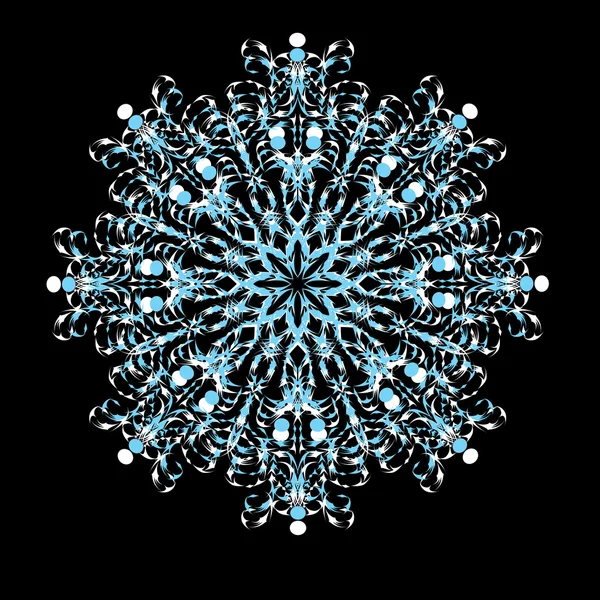 抽象孤立的矢量雪花 — 图库矢量图片