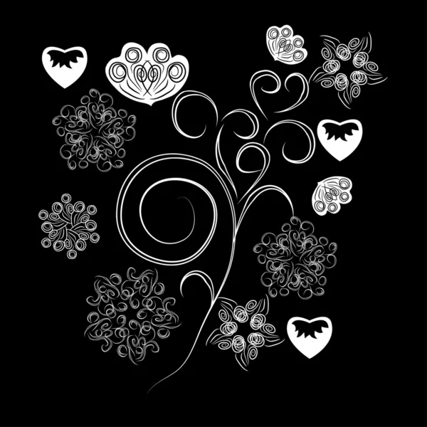 Motif abstrait sans couture avec des fleurs — Image vectorielle