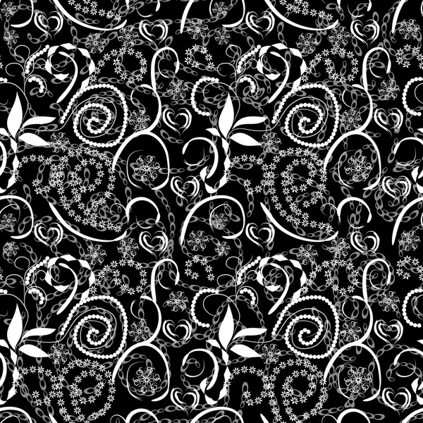 Abstrakt sömlöst mönster med blommor — Stock vektor
