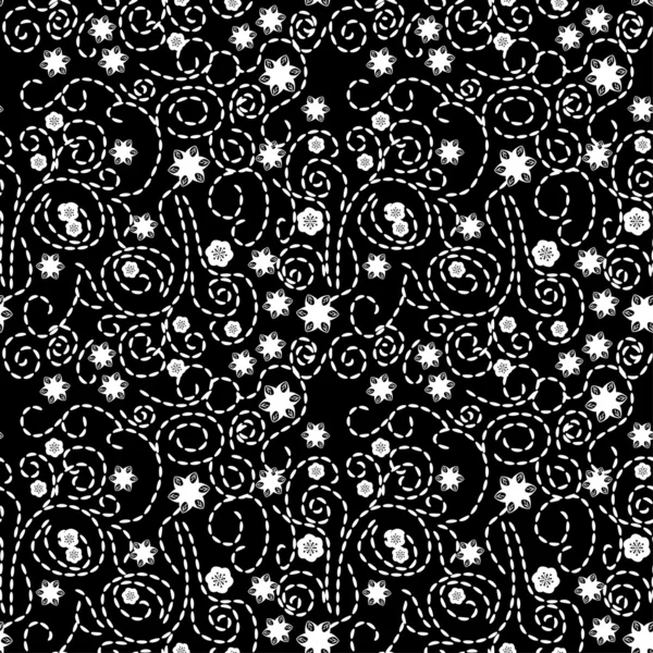 Abstract naadloos patroon met bloemen — Stockvector