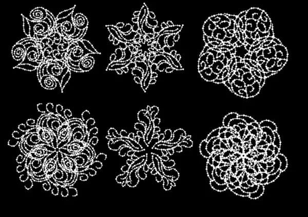 Reihe abstrakter Blumen. Vektorillustration — Stockvektor