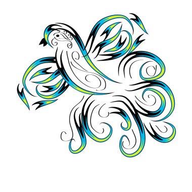 Decorative bird clipart