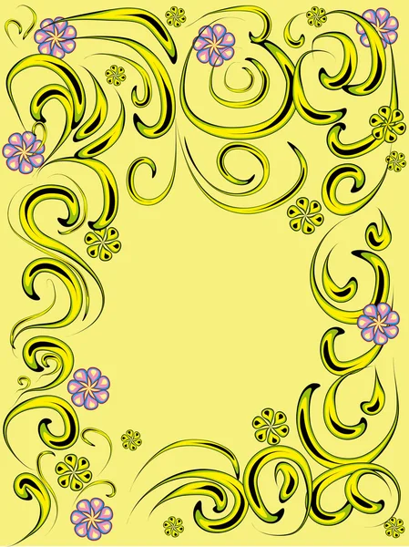 Beau cadre floral — Image vectorielle