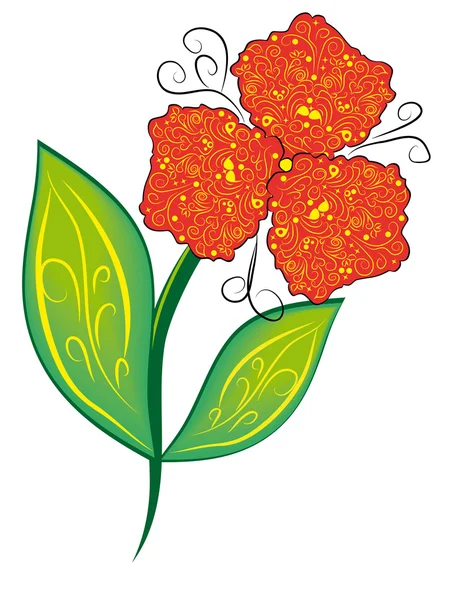 Geïsoleerde bloem — Stockvector
