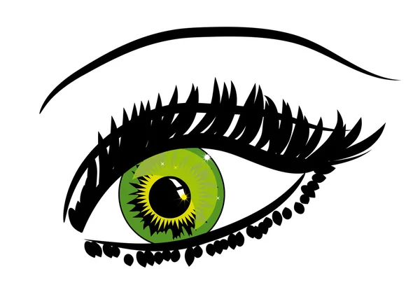 Oeil vert — Image vectorielle