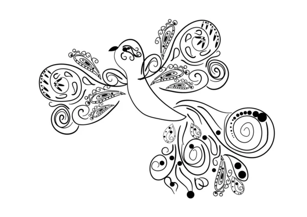 Pájaro decorativo — Archivo Imágenes Vectoriales