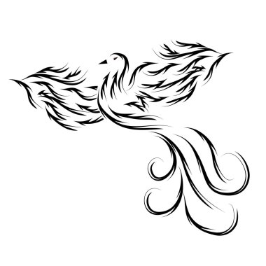 Decorative bird clipart