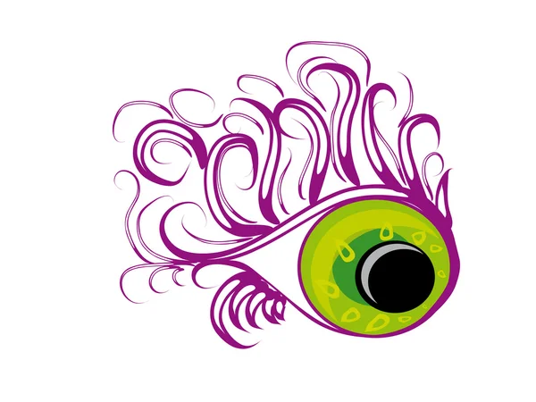Yeşil göz — Stok Vektör