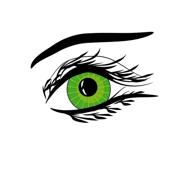Зеленый глаз — стоковый вектор
