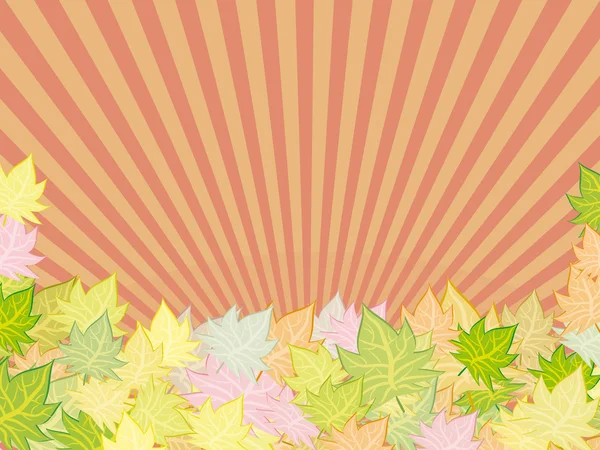 带叶子的无缝图案 — 图库矢量图片