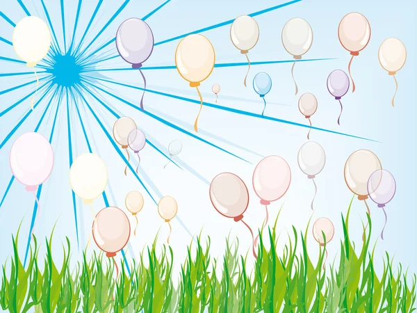 Ballons multicolores — Image vectorielle