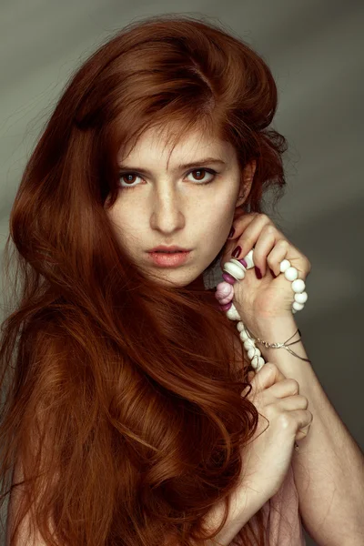 Beautiful redheaded girl — Stock Photo, Image