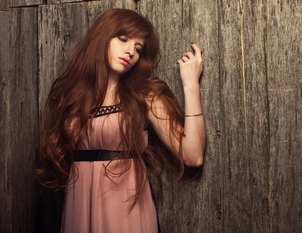 性感漂亮的红发女孩 — 图库照片