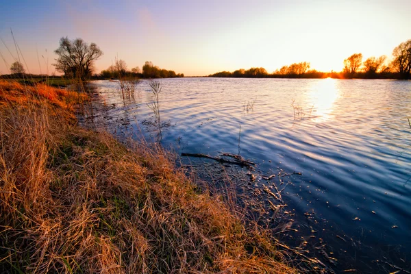 Весенний пейзаж реки — стоковое фото