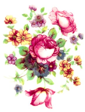 Vintage flowers pattern clipart