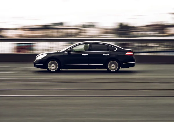 stock image The car driving a bridge