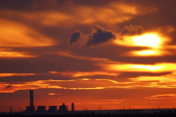 Ydinvoima auringonlasku — kuvapankkivalokuva
