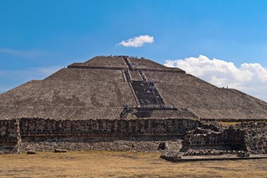 Pyramid of the Sun in the city of Teotihuacan in Mexico clipart