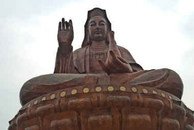 Statue of Kuan Yin on Xiqiao Mountain, Foshan, Guangdong, China clipart