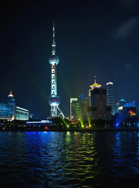 Pudong Skyline Shanghai, Pearl Tower — Zdjęcie stockowe