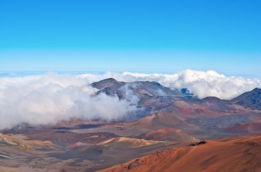 Haleakala volkan ve krater maui hawaii