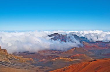 Haleakala volkan ve krater maui hawaii