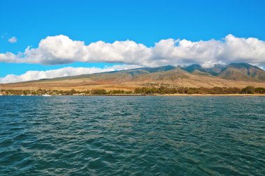 Maui Island Hawaii ocean shore Near Lahaina Town clipart