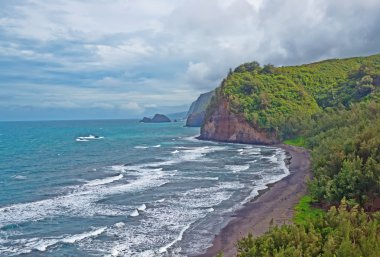 polulu Vadisi Plajı Hawaii büyük ada '