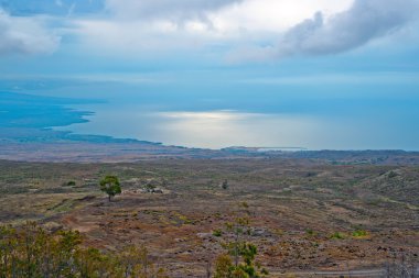 hawaii büyük ada kıyı şeridi havadan görünümü