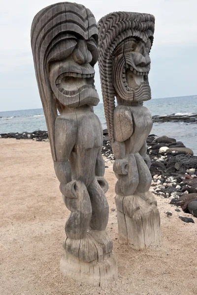 Pu'uhonua o honaunau historický národní park, velký ostrov Havaj — Stock fotografie