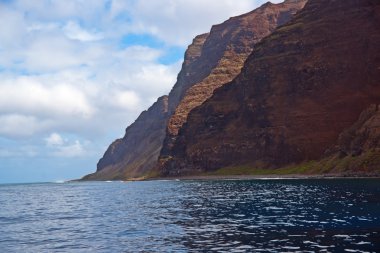 engebeli na pali kauai, hawaii, ABD sahil şeridi